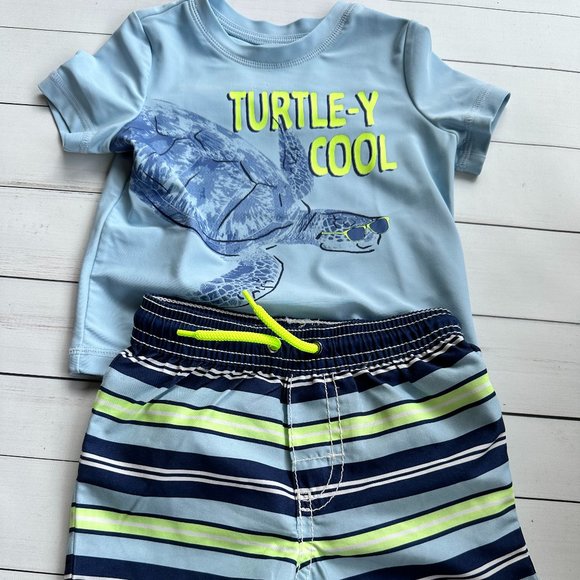 Carter's Toddler Swim Rashguard + Trunks- 12 months - Picture 1 of 2